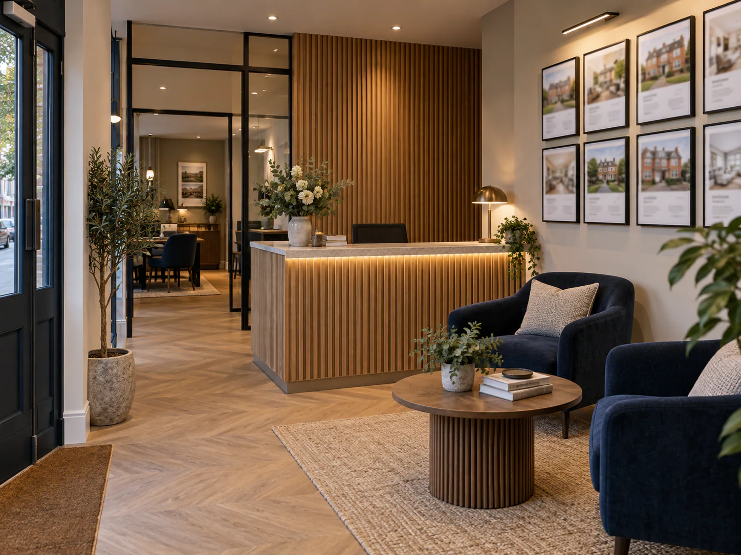 Reception area inside the M & K Estates and Consultancy office