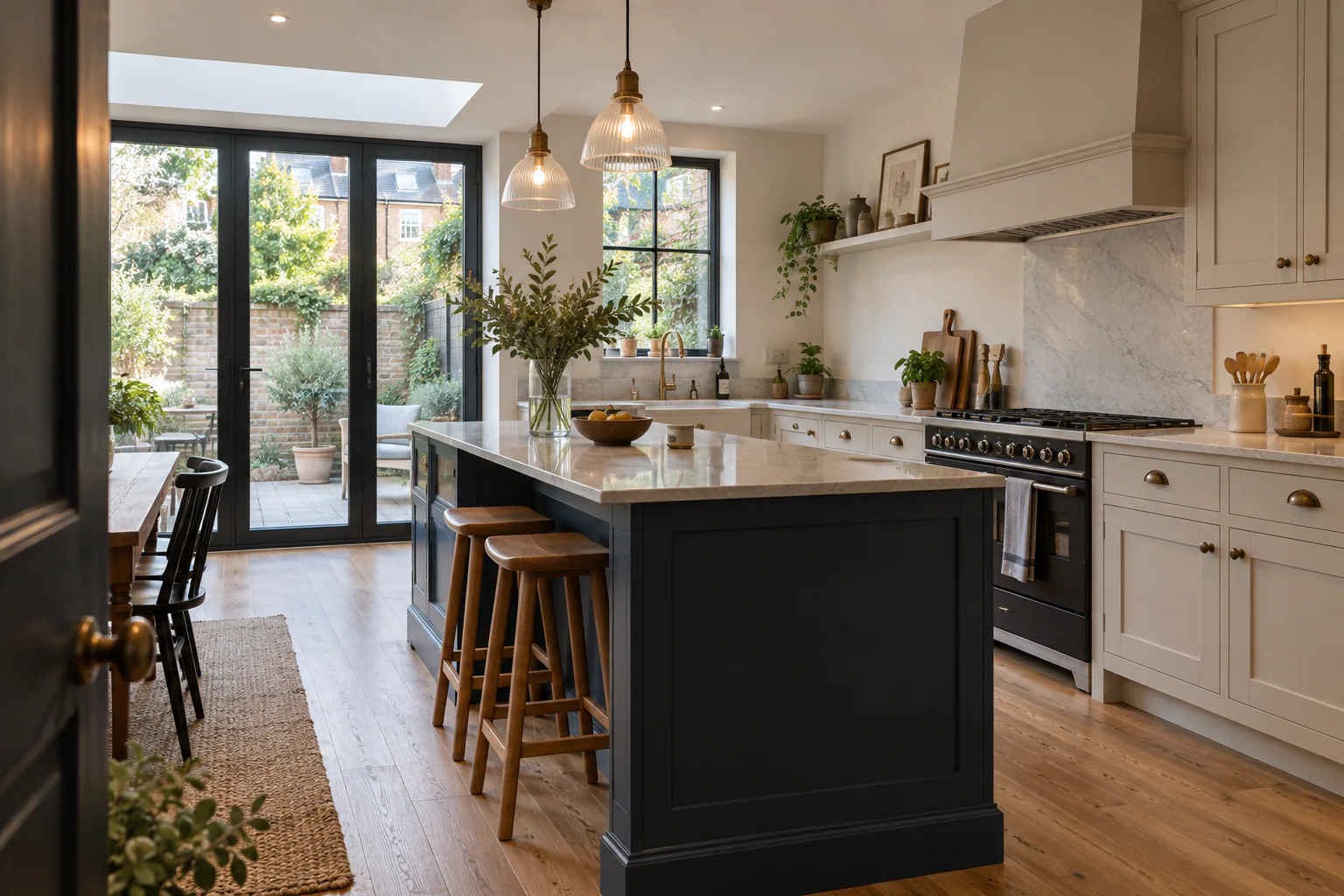 Freshly renovated kitchen with new units and natural light
